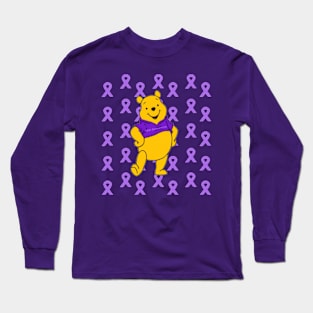 Bear with IBD Awareness shirt and ribbons Long Sleeve T-Shirt